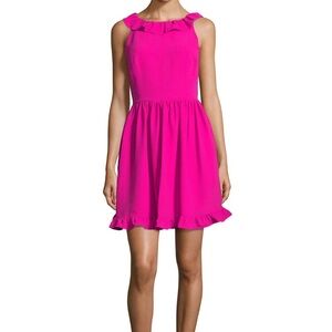 Kate Spade Women’s Pink Ruffle Back Mini Dress Size 10